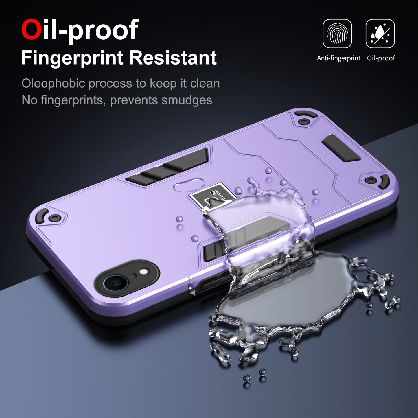 iPhone XR Shockproof Phone Case with Dual-Layer Protection, TPU+PC Material, Durable, Stylish Design & Lightweight Structure