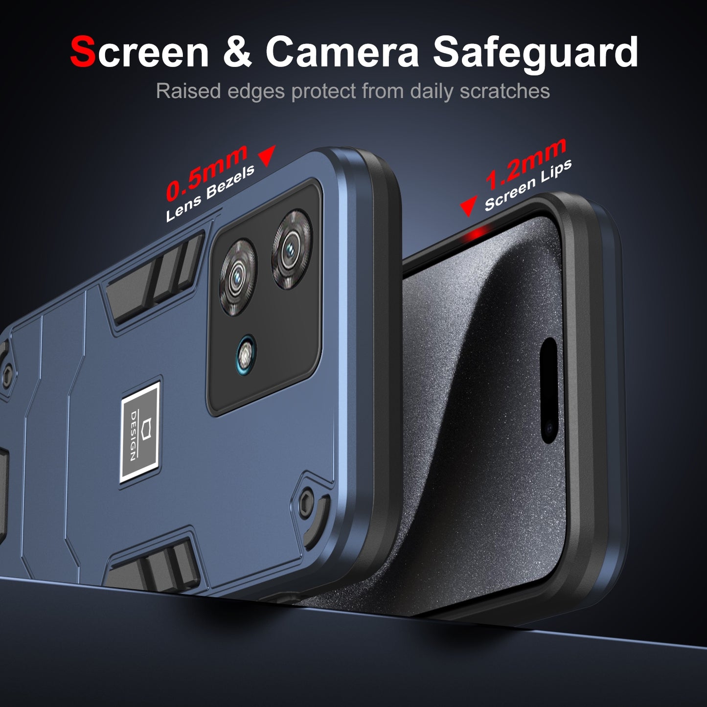 Motorola Edge 40 Neo Shockproof Phone Case with Dual-Layer Protection, TPU+PC Material, Durable, Stylish Design & Lightweight Structure