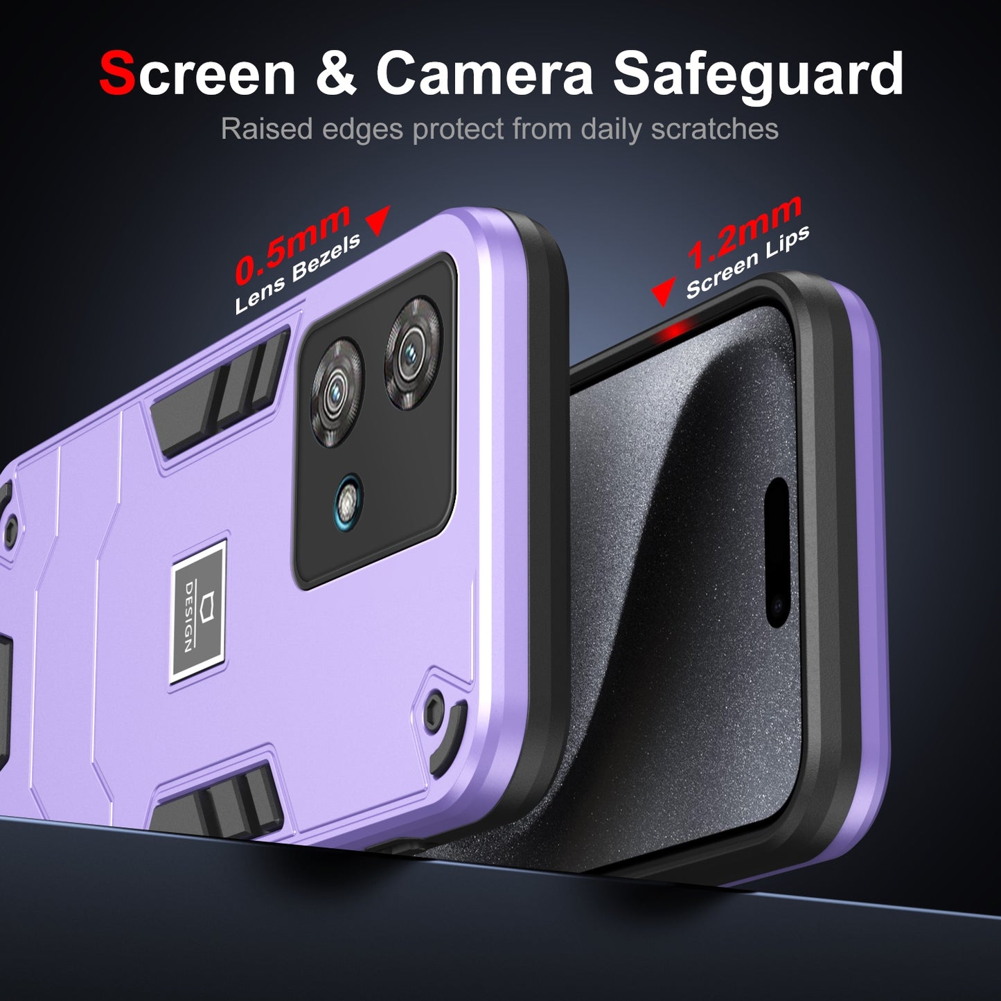 Motorola Edge 40 Neo Shockproof Phone Case with Dual-Layer Protection, TPU+PC Material, Durable, Stylish Design & Lightweight Structure