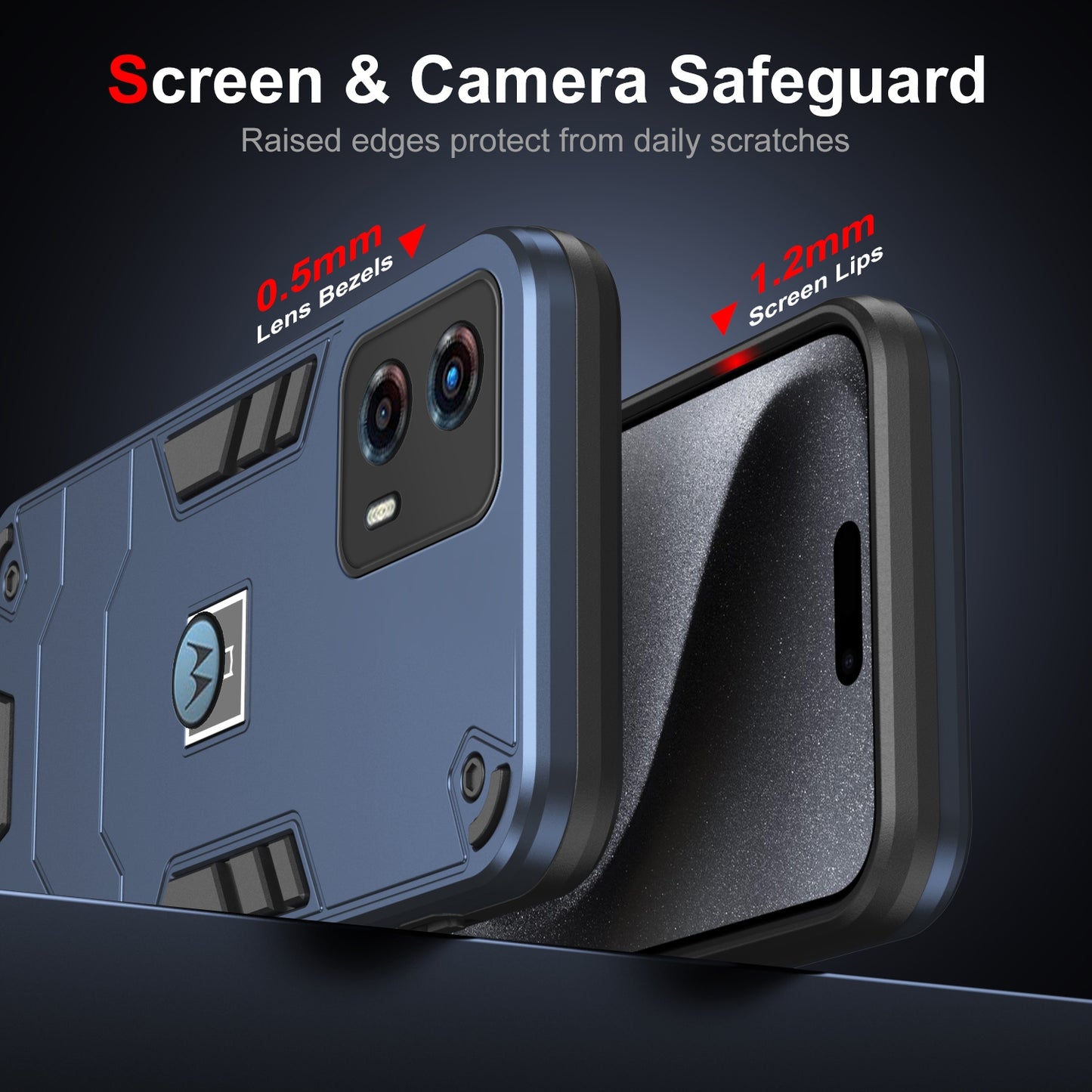 Motorola Moto G 2023 Shockproof Phone Case with Dual-Layer Protection, TPU+PC Material, Durable, Stylish Design & Lightweight Structure