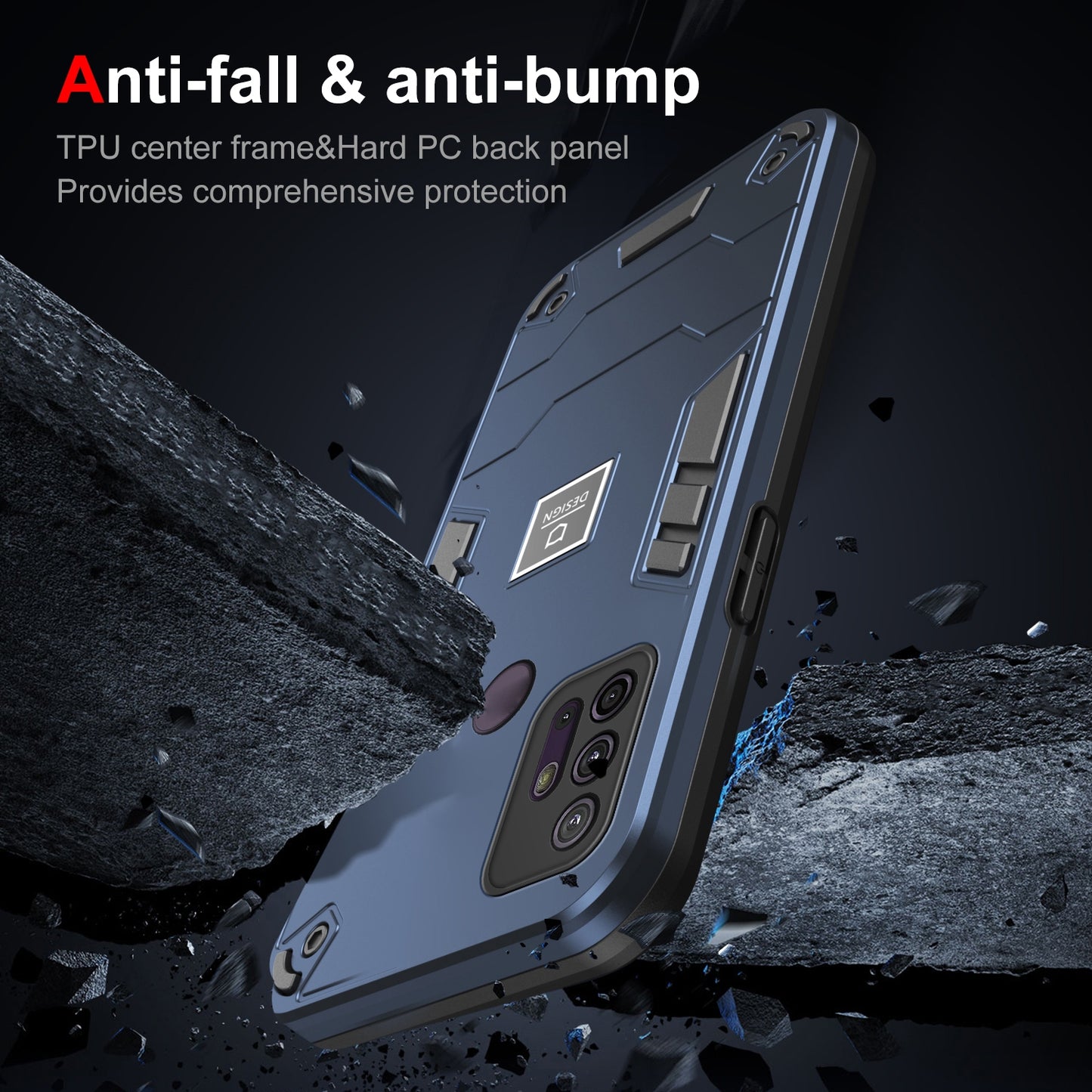 Motorola Moto G10 Shockproof Phone Case with Dual-Layer Protection, TPU+PC Material, Durable, Stylish Design & Lightweight Structure