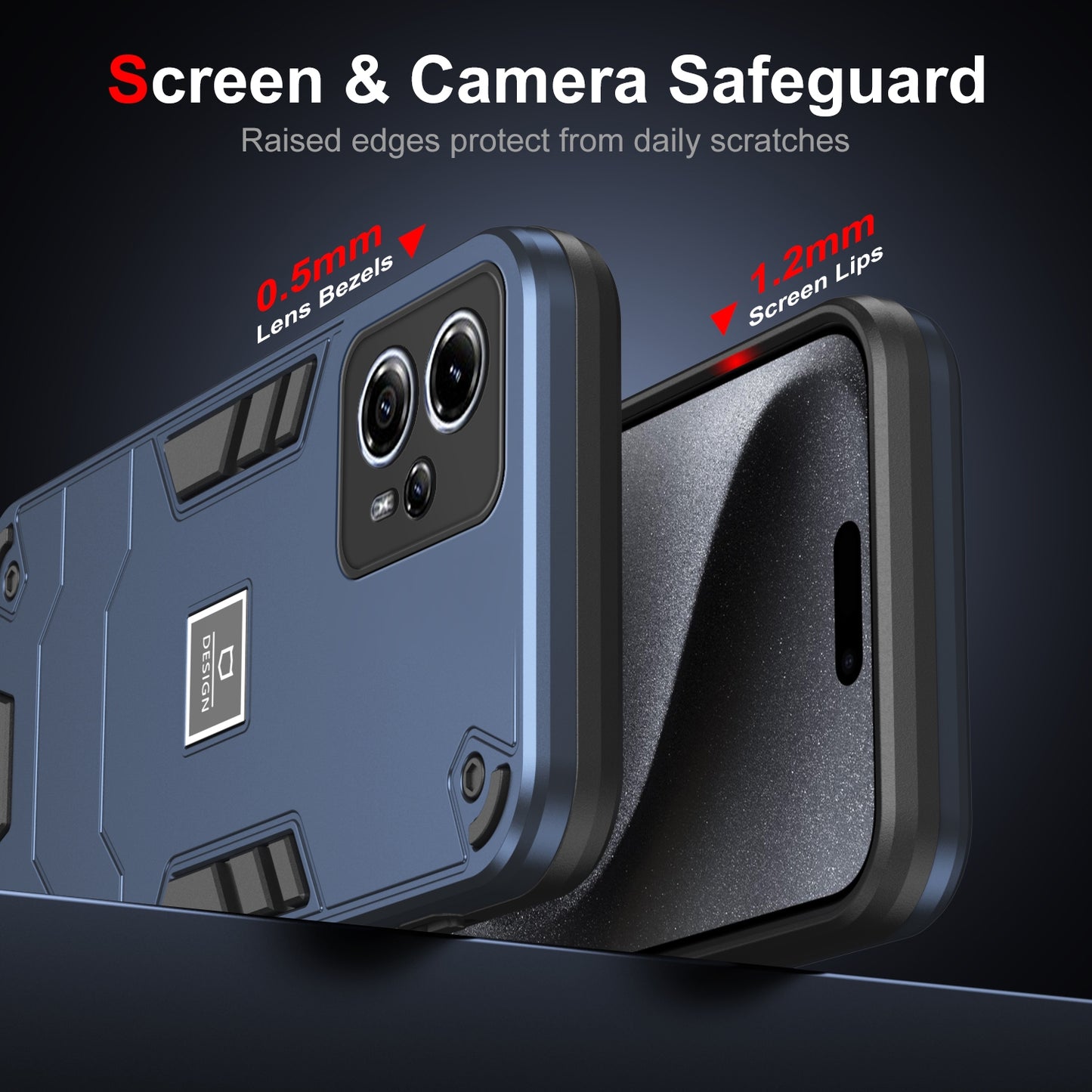 Motorola Moto G13 Shockproof Phone Case with Dual-Layer Protection, TPU+PC Material, Durable, Stylish Design & Lightweight Structure