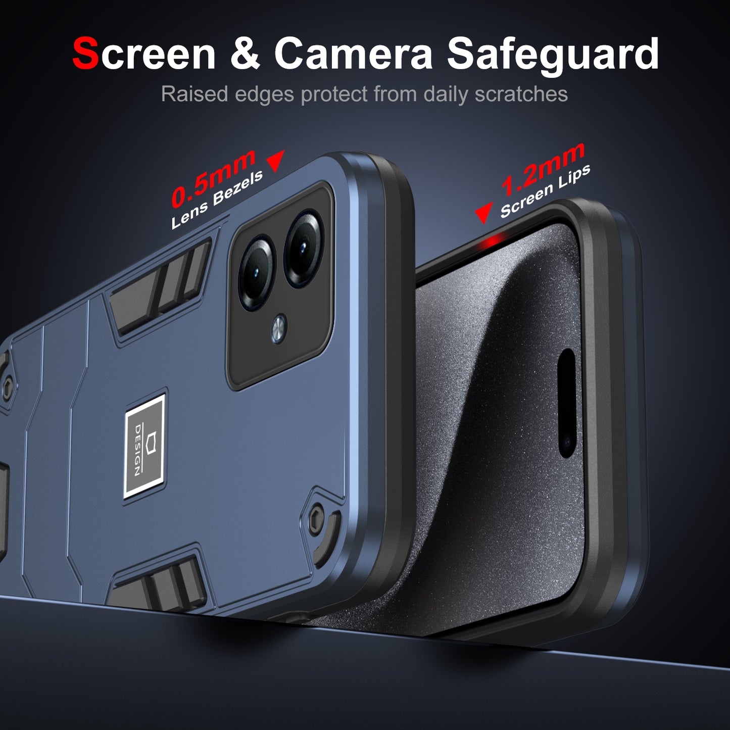 Motorola Moto G14 Shockproof Phone Case with Dual-Layer Protection, TPU+PC Material, Durable, Stylish Design & Lightweight Structure