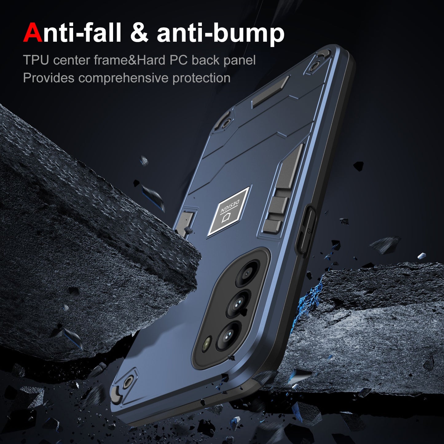 Motorola Moto G52 Shockproof Phone Case with Dual-Layer Protection, TPU+PC Material, Durable, Stylish Design & Lightweight Structure