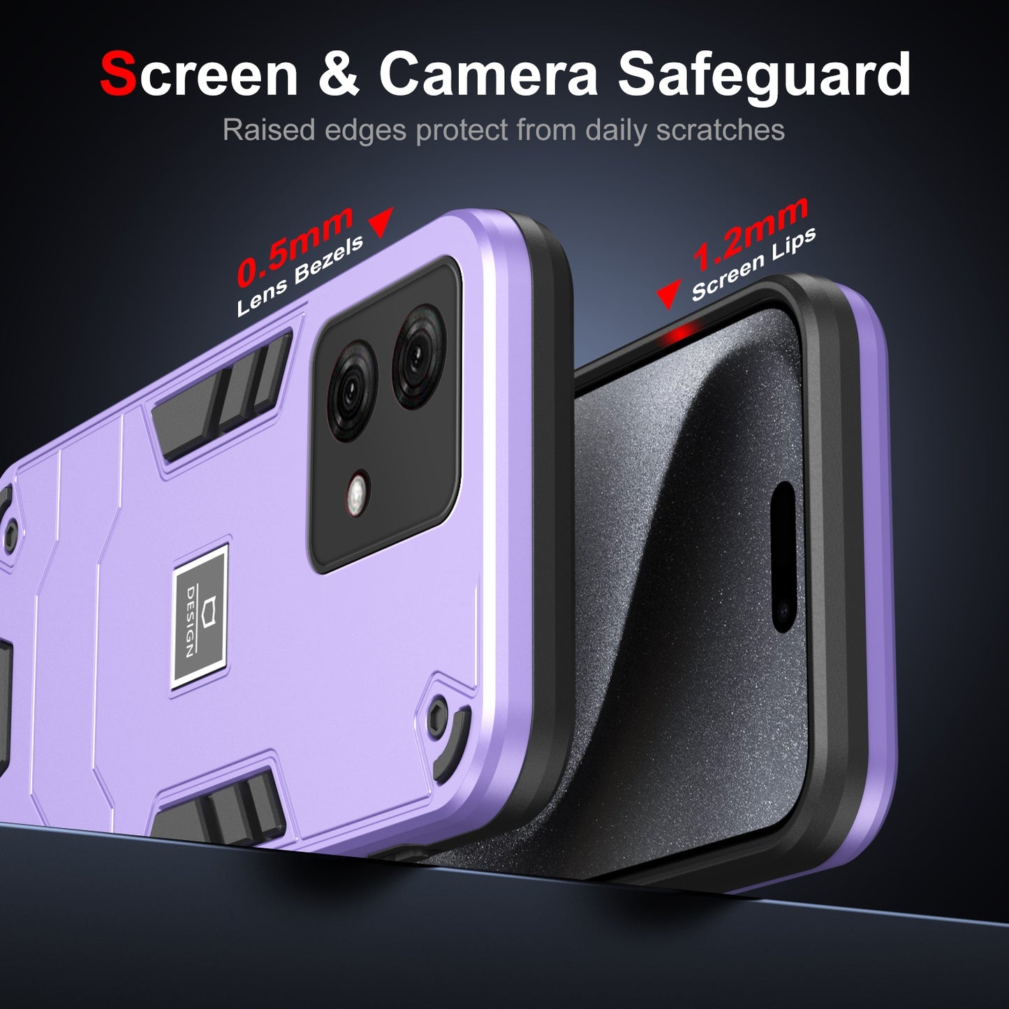Motorola Moto G84 Shockproof Phone Case with Dual-Layer Protection, TPU+PC Material, Durable, Stylish Design & Lightweight Structure