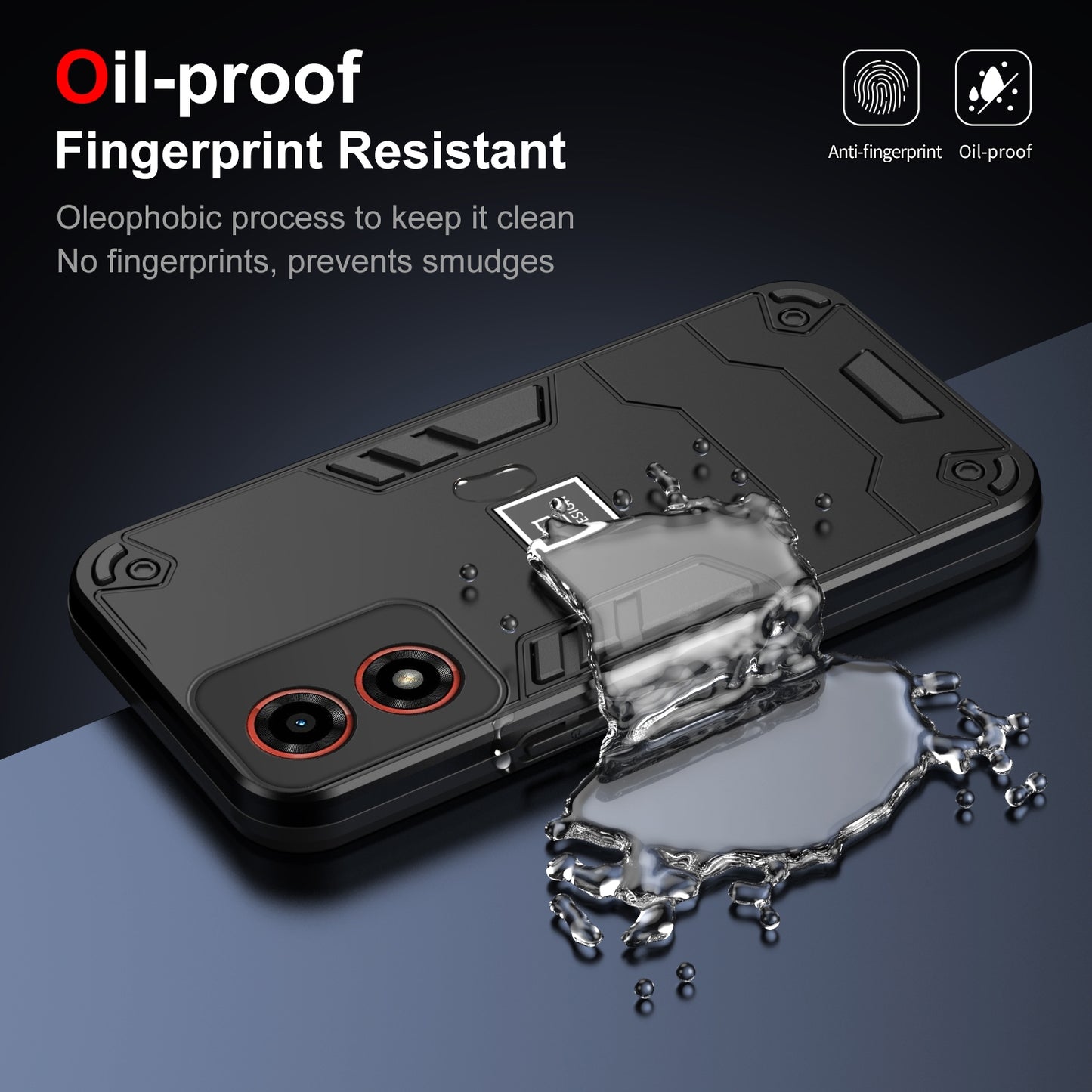 Motorola Moto G04 Shockproof Phone Case with Dual-Layer Protection, TPU+PC Material, Durable, Stylish Design & Lightweight Structure