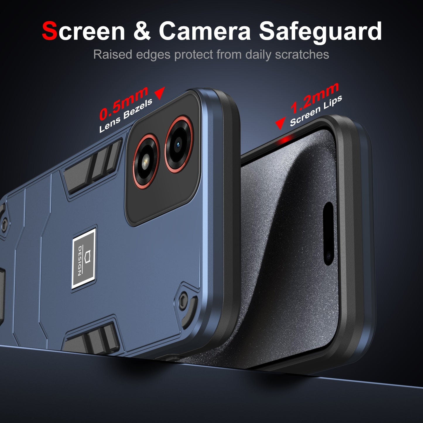 Motorola Moto G04 Shockproof Phone Case with Dual-Layer Protection, TPU+PC Material, Durable, Stylish Design & Lightweight Structure