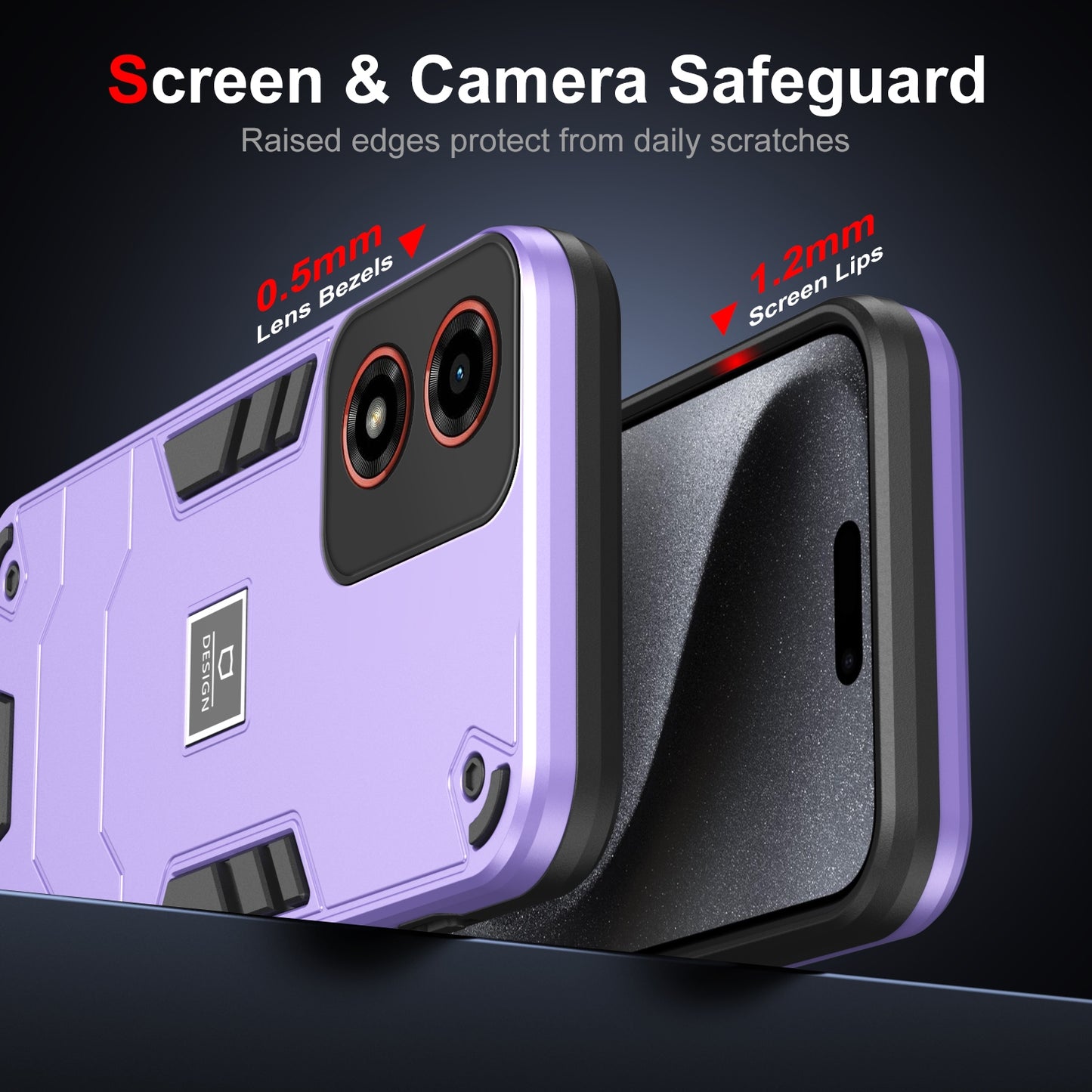 Motorola Moto G04 Shockproof Phone Case with Dual-Layer Protection, TPU+PC Material, Durable, Stylish Design & Lightweight Structure