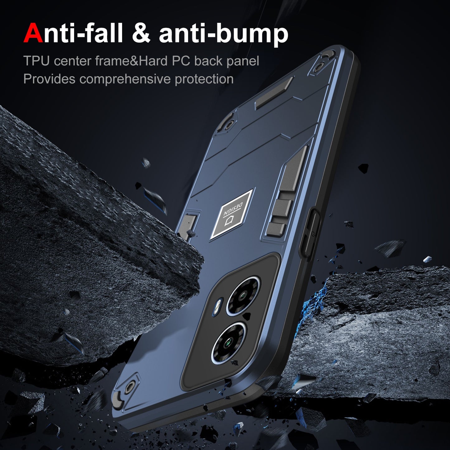 Motorola Moto G34 Shockproof Phone Case with Dual-Layer Protection, TPU+PC Material, Durable, Stylish Design & Lightweight Structure