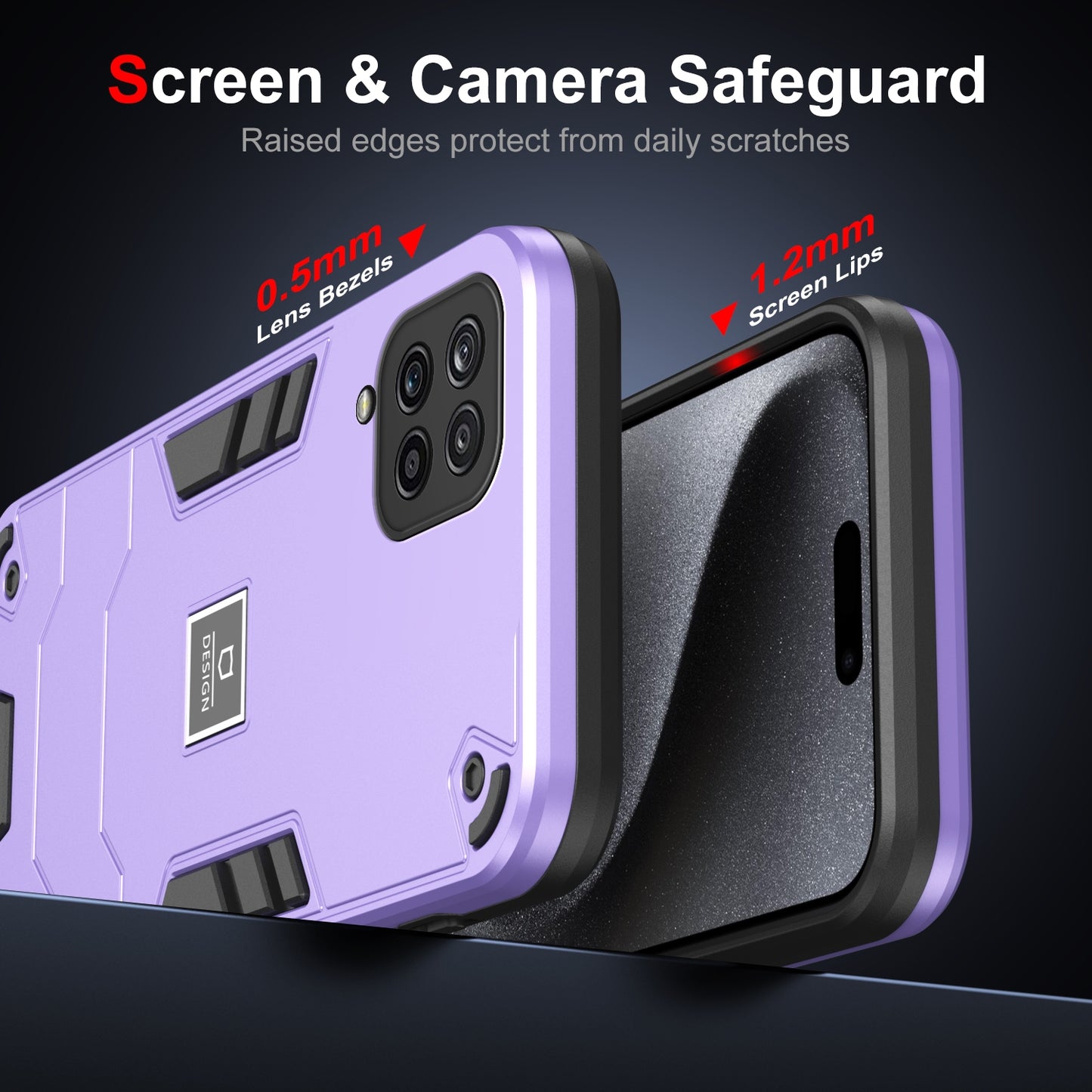 Samsung Galaxy A12 Shockproof Phone Case with Dual-Layer Protection, TPU+PC Material, Durable, Stylish Design & Lightweight Structure
