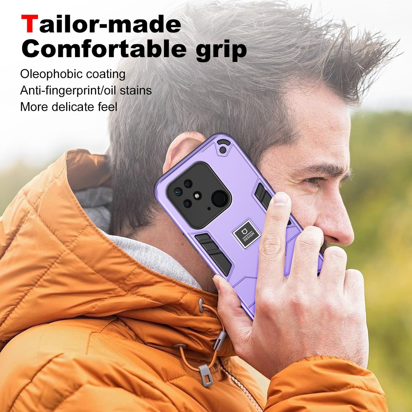 Xiaomi Redmi 10C Shockproof Phone Case with Dual-Layer Protection, TPU+PC Material, Durable, Stylish Design & Lightweight Structure