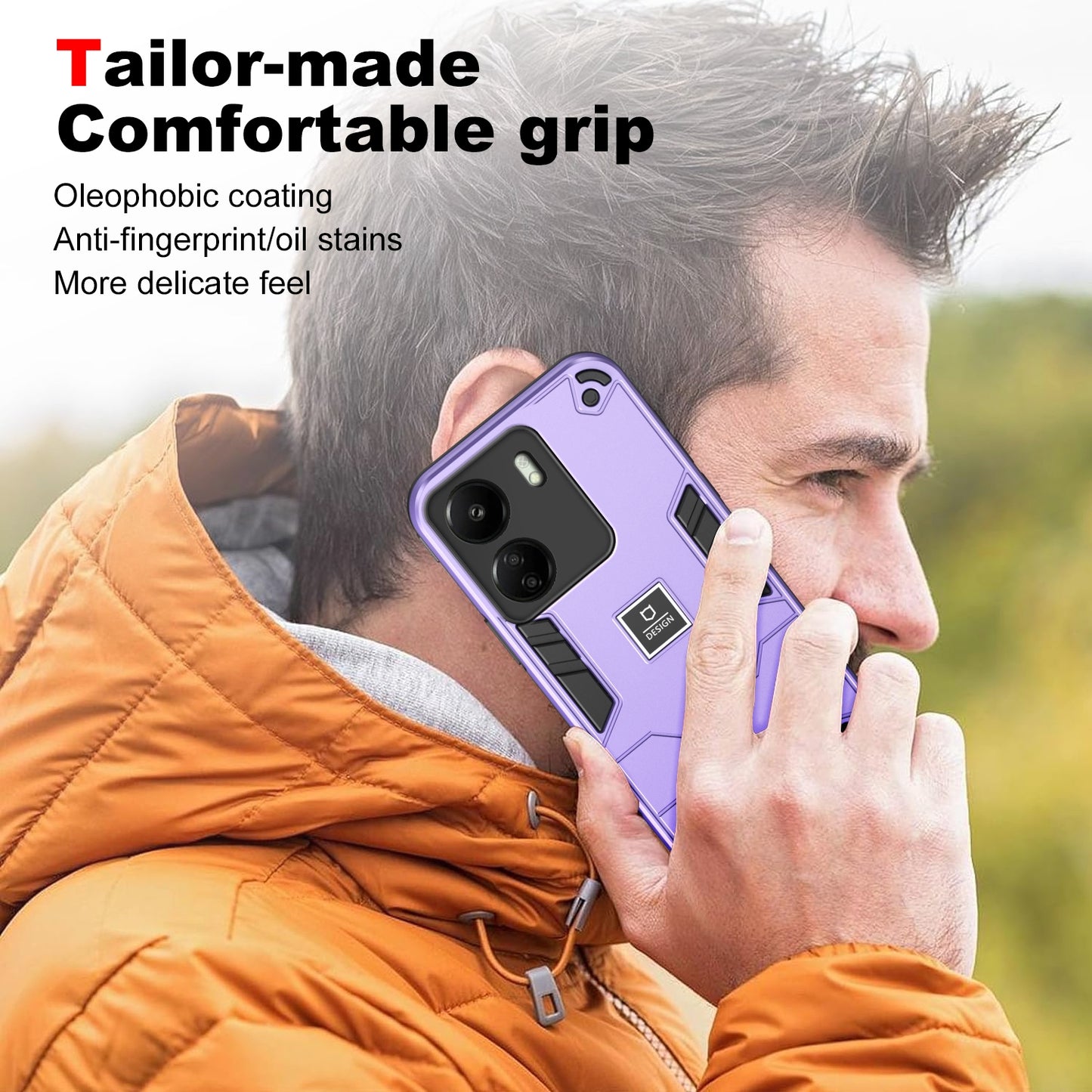 Xiaomi Redmi 13C Shockproof Phone Case with Dual-Layer Protection, TPU+PC Material, Durable, Stylish Design & Lightweight Structure