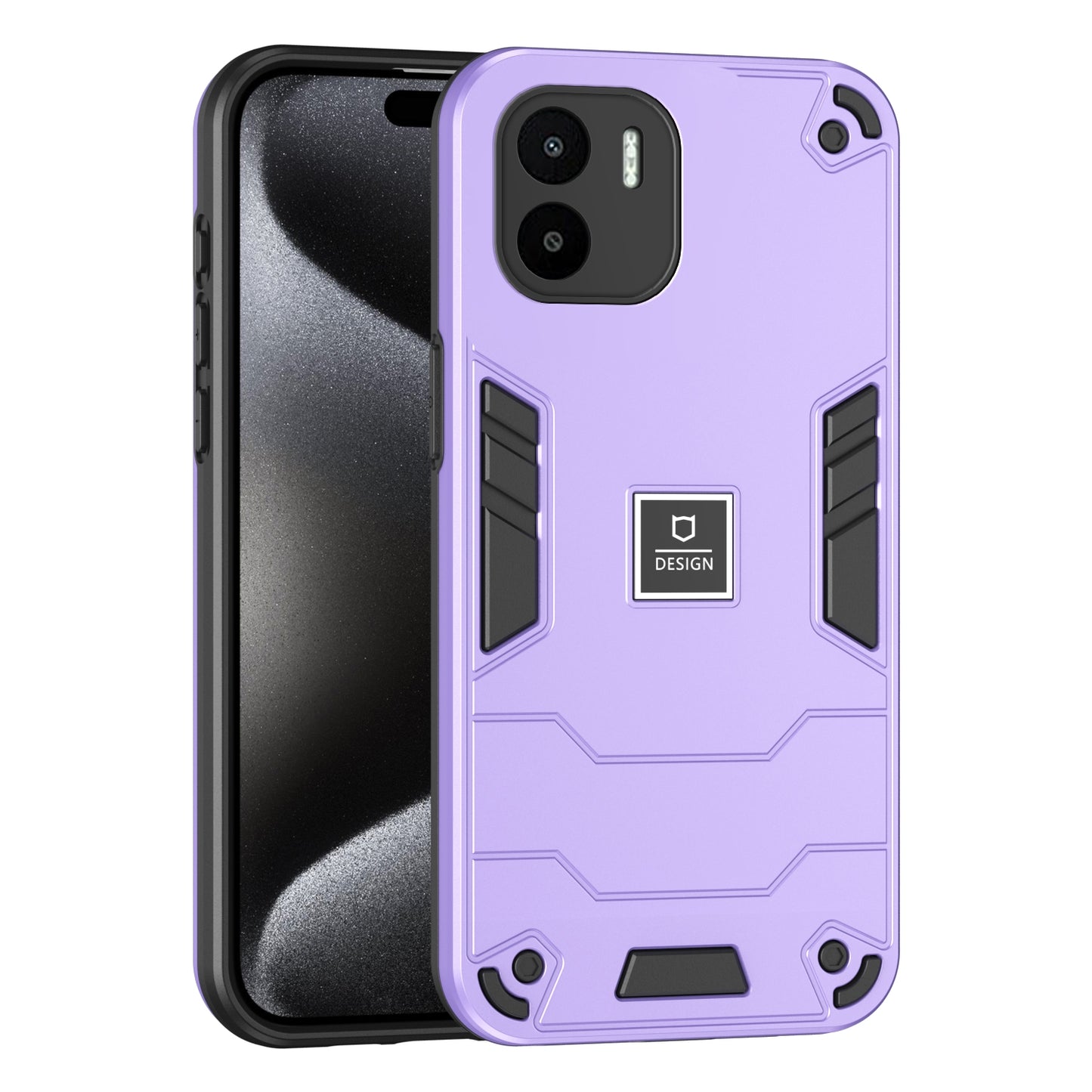 Xiaomi Redmi A1 Shockproof Phone Case with Dual-Layer Protection, TPU+PC Material, Durable, Stylish Design & Lightweight Structure