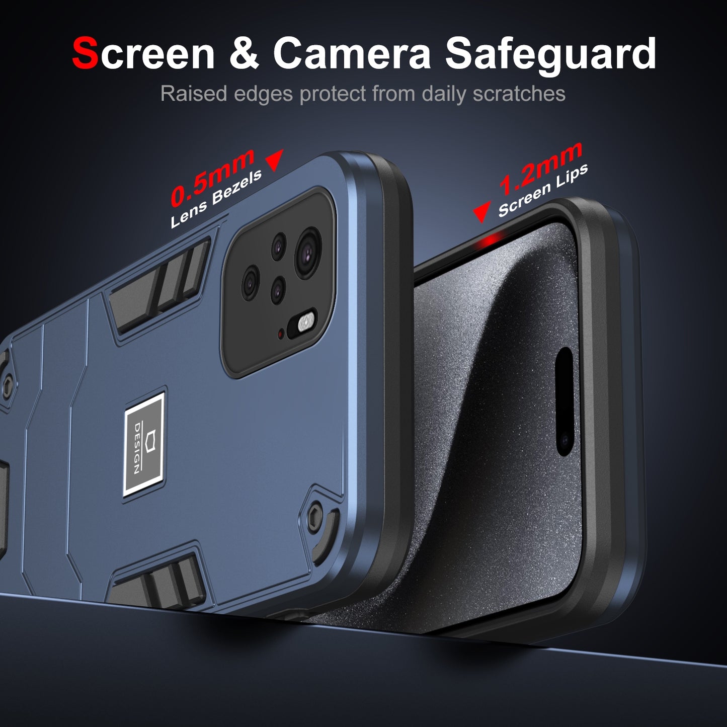 Xiaomi Redmi Note 10 4G Shockproof Phone Case with Dual-Layer Protection, TPU+PC Material, Durable, Stylish Design & Lightweight Structure