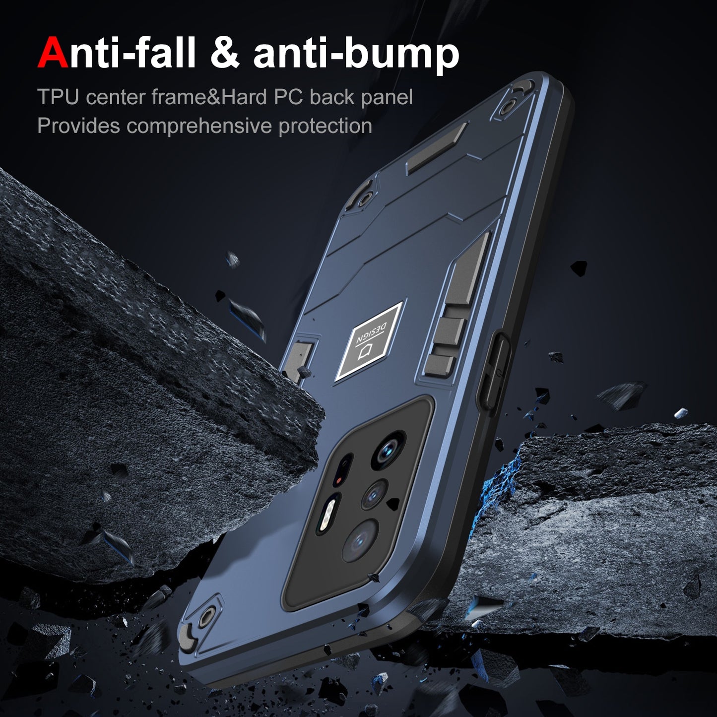 Xiaomi Mi 11T Shockproof Phone Case with Dual-Layer Protection, TPU+PC Material, Durable, Stylish Design & Lightweight Structure