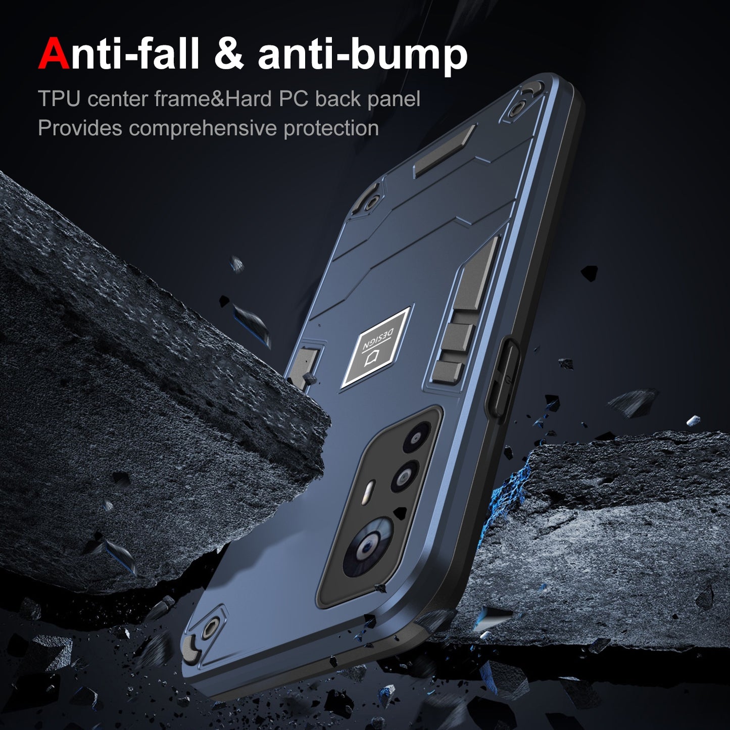 Xiaomi 12T Shockproof Phone Case with Dual-Layer Protection, TPU+PC Material, Durable, Stylish Design & Lightweight Structure