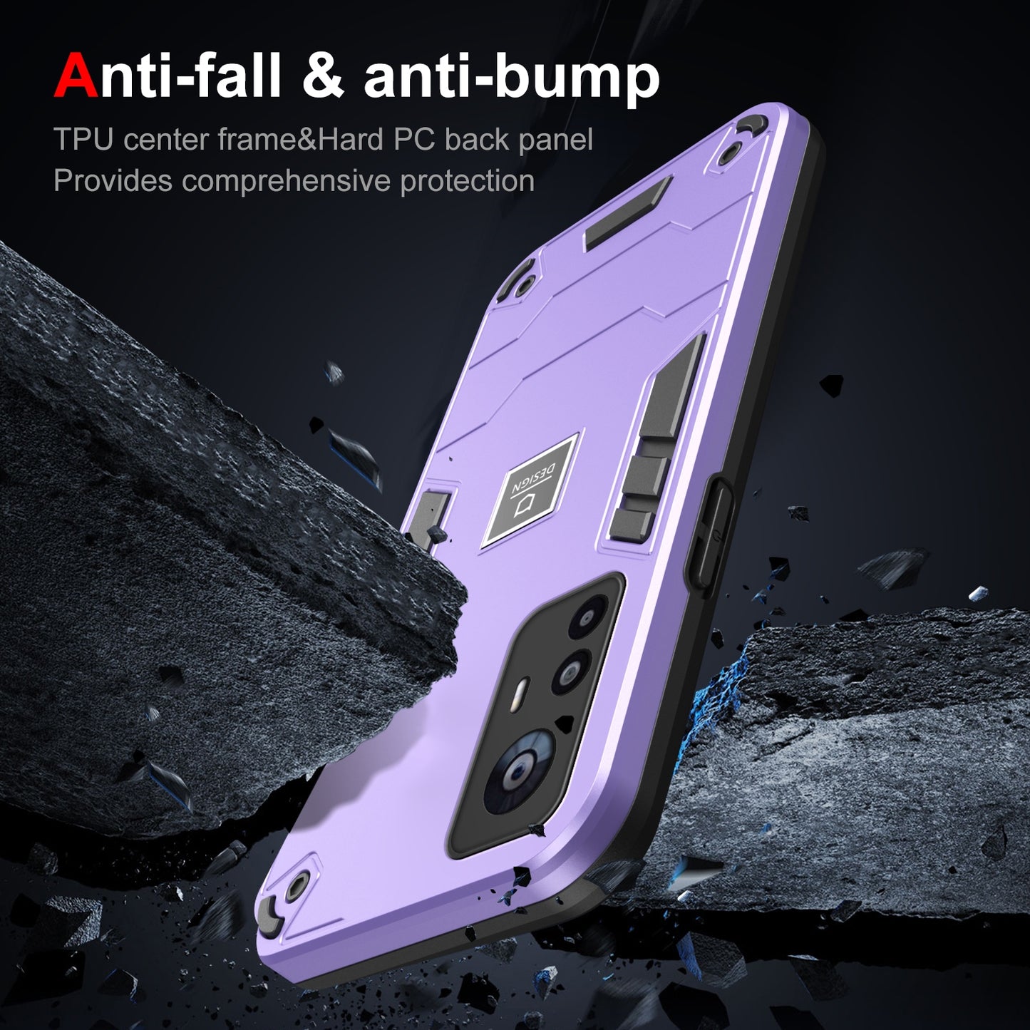 Xiaomi 12T Shockproof Phone Case with Dual-Layer Protection, TPU+PC Material, Durable, Stylish Design & Lightweight Structure