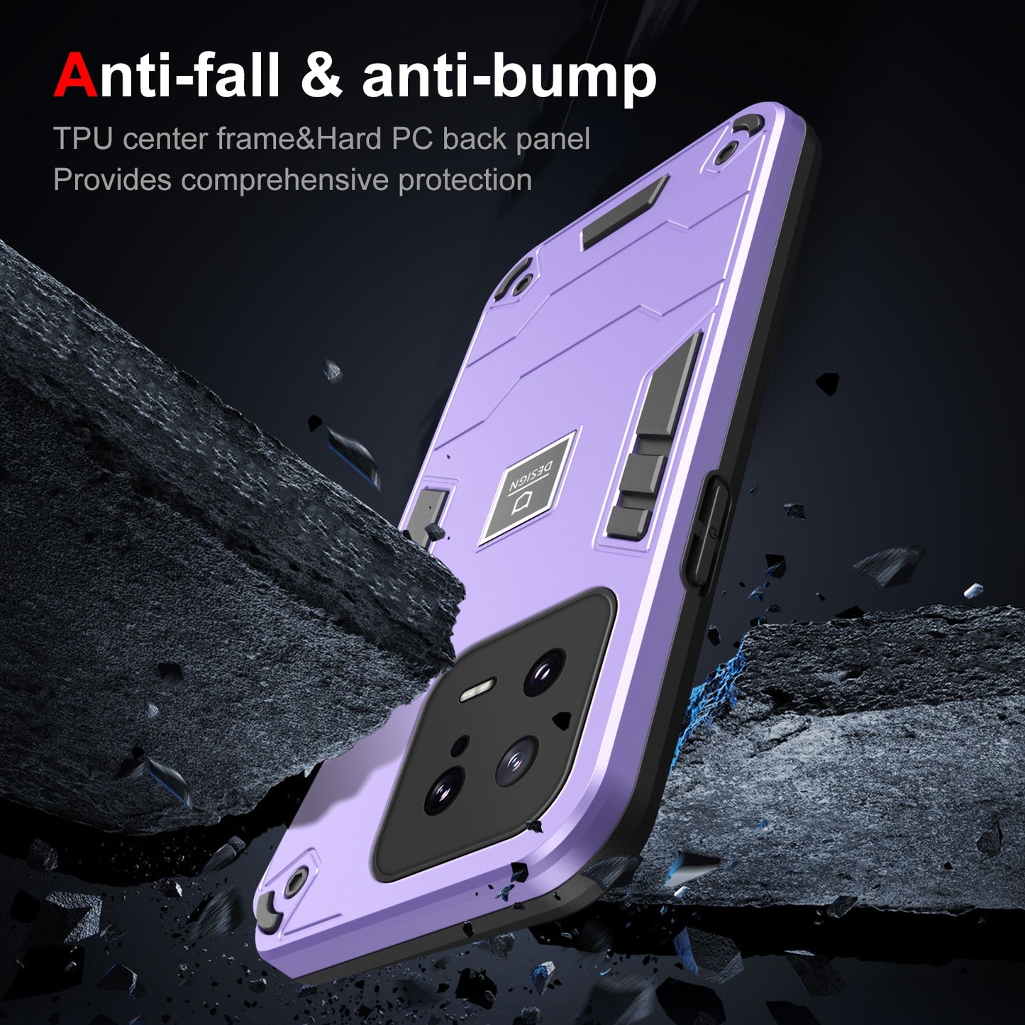 Xiaomi 13 Shockproof Phone Case with Dual-Layer Protection, TPU+PC Material, Durable, Stylish Design & Lightweight Structure