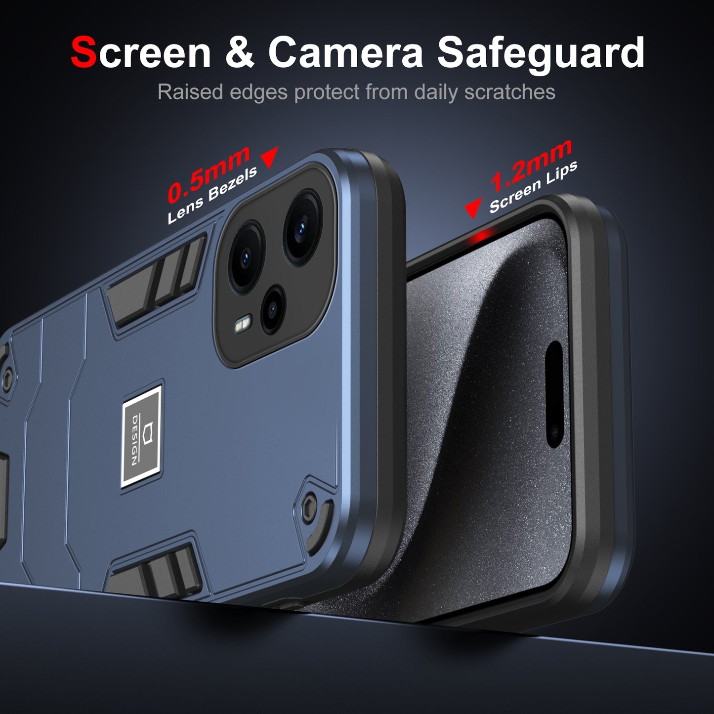 Xiaomi Poco F5 5G Shockproof Phone Case with Dual-Layer Protection, TPU+PC Material, Durable, Stylish Design & Lightweight Structure