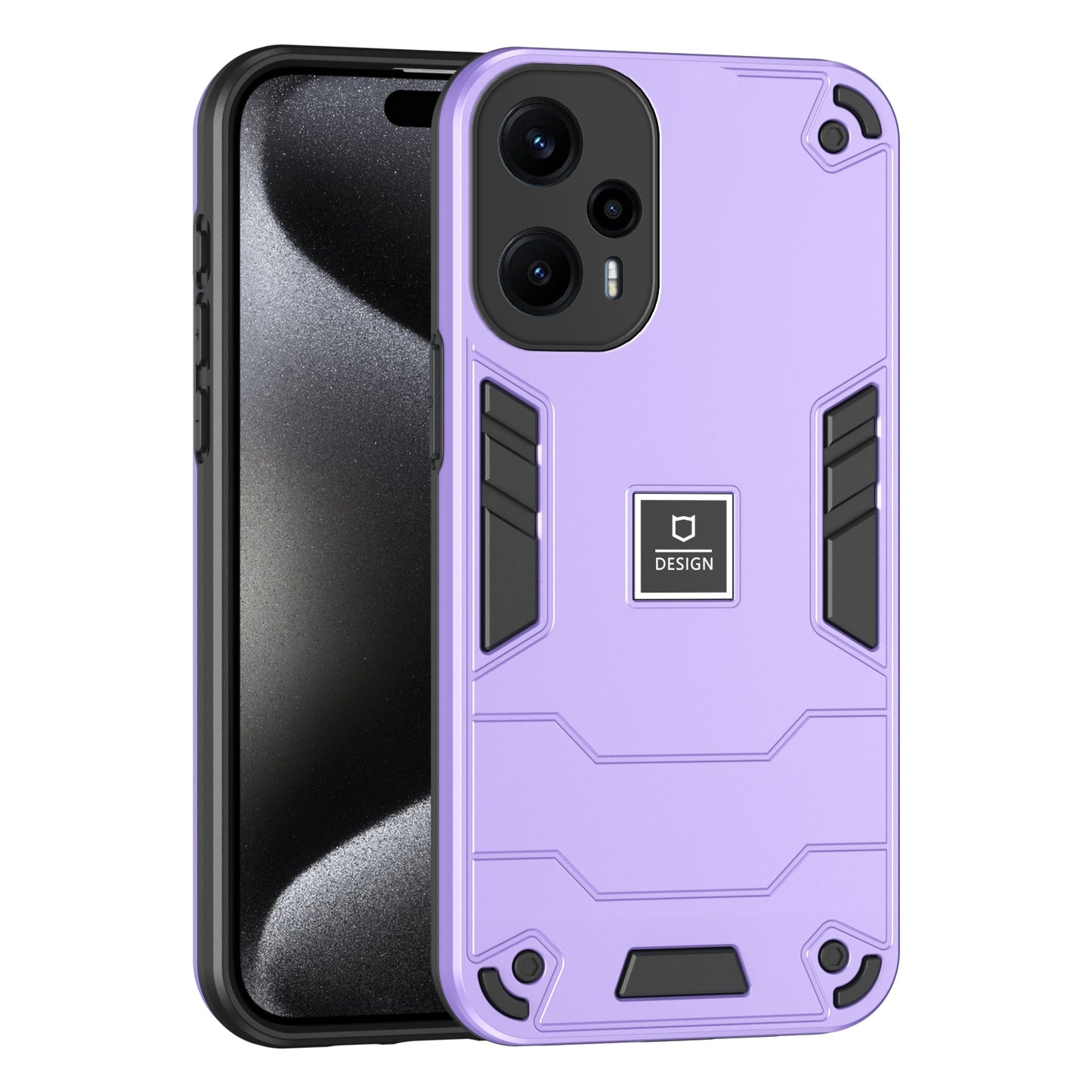 Xiaomi Poco F5 5G Shockproof Phone Case with Dual-Layer Protection, TPU+PC Material, Durable, Stylish Design & Lightweight Structure