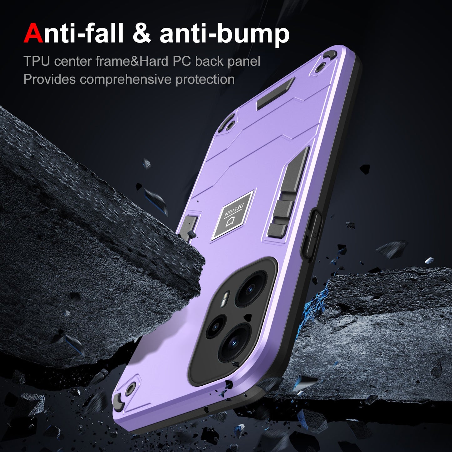 Xiaomi Poco F5 5G Shockproof Phone Case with Dual-Layer Protection, TPU+PC Material, Durable, Stylish Design & Lightweight Structure