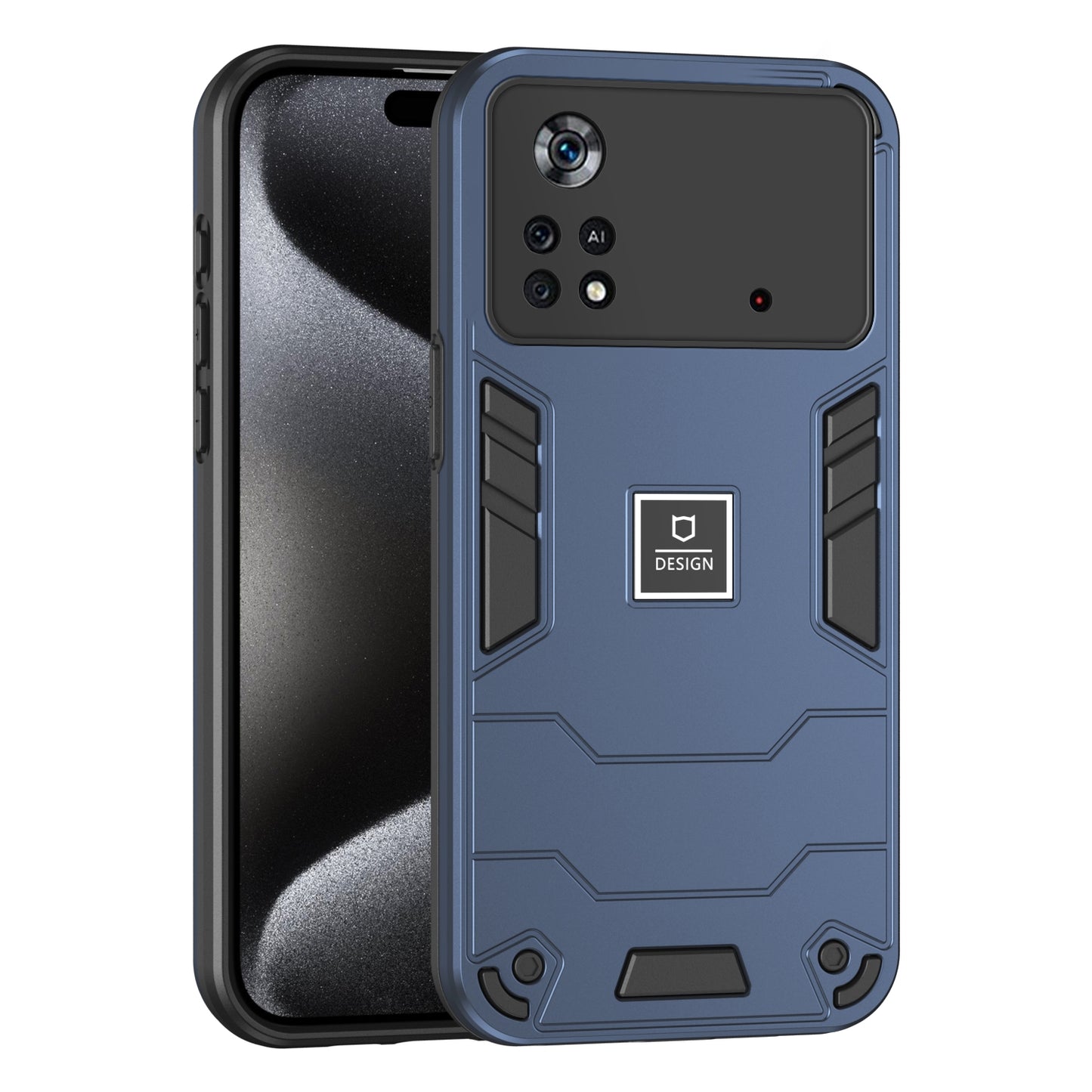 Xiaomi Poco X4 Pro 5G Shockproof Phone Case with Dual-Layer Protection, TPU+PC Material, Durable, Stylish Design & Lightweight Structure