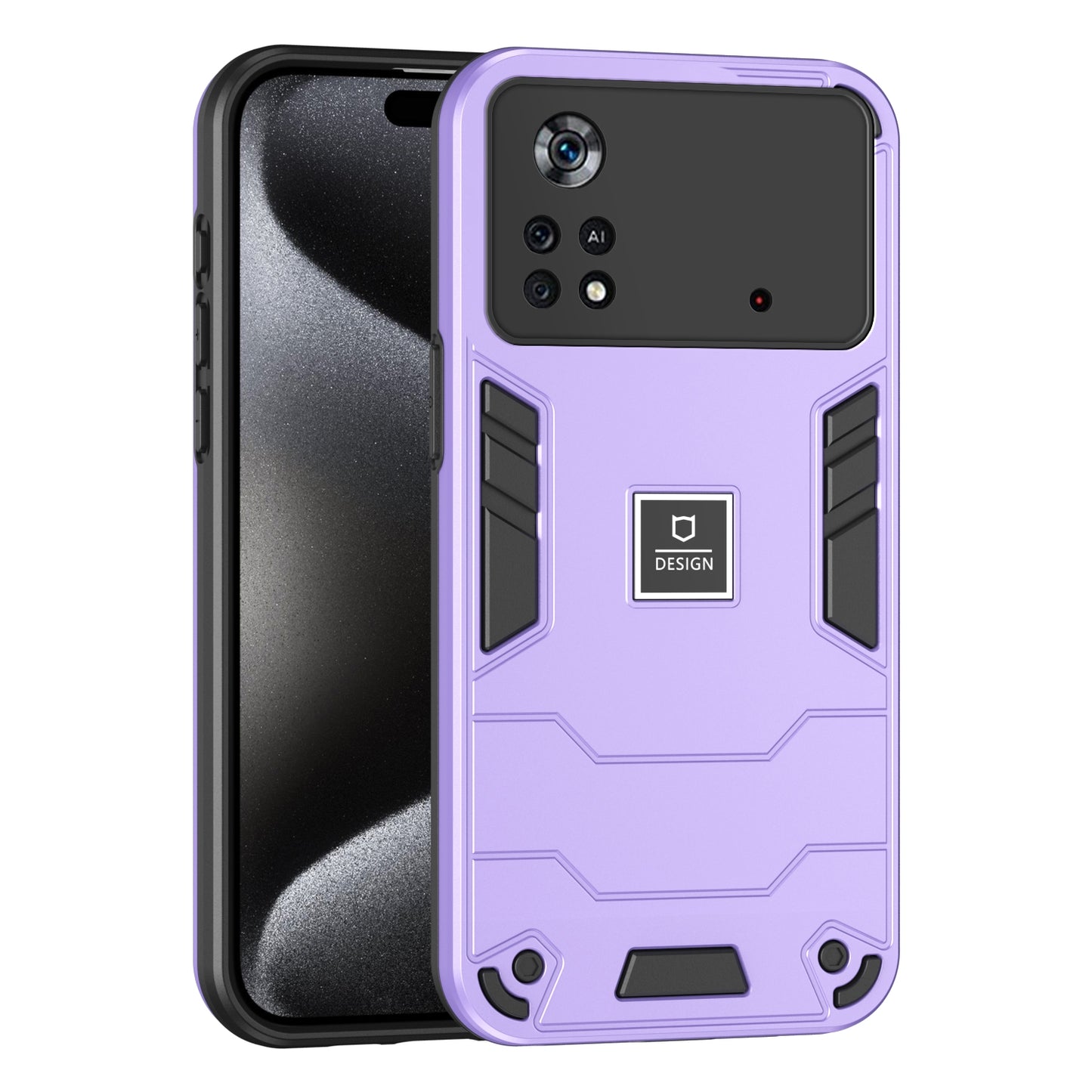 Xiaomi Poco X4 Pro 5G Shockproof Phone Case with Dual-Layer Protection, TPU+PC Material, Durable, Stylish Design & Lightweight Structure