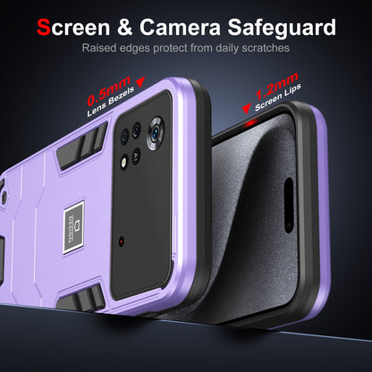 Xiaomi Poco X4 Pro 5G Shockproof Phone Case with Dual-Layer Protection, TPU+PC Material, Durable, Stylish Design & Lightweight Structure