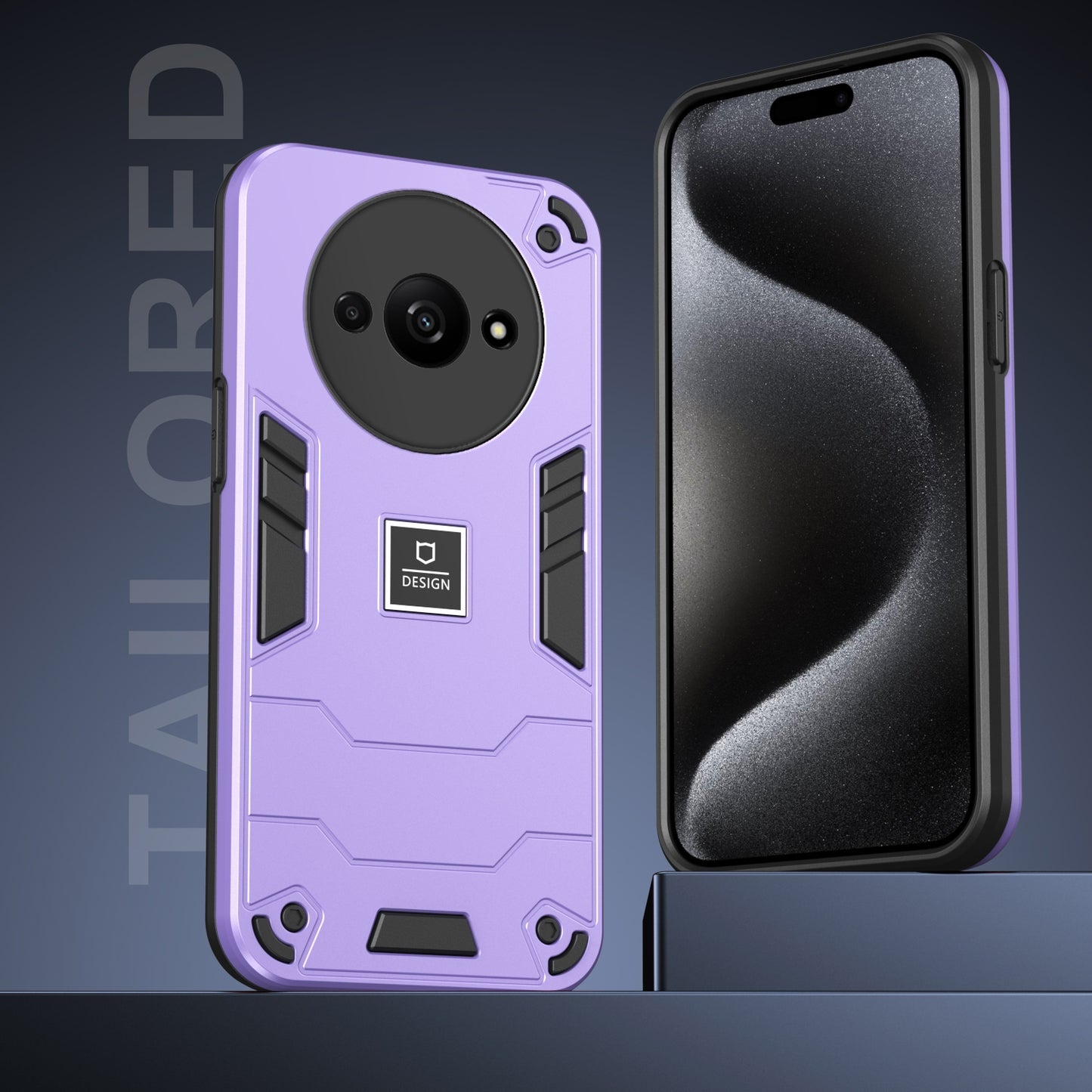 Xiaomi Redmi A3 Shockproof Phone Case with Dual-Layer Protection, TPU+PC Material, Durable, Stylish Design & Lightweight Structure