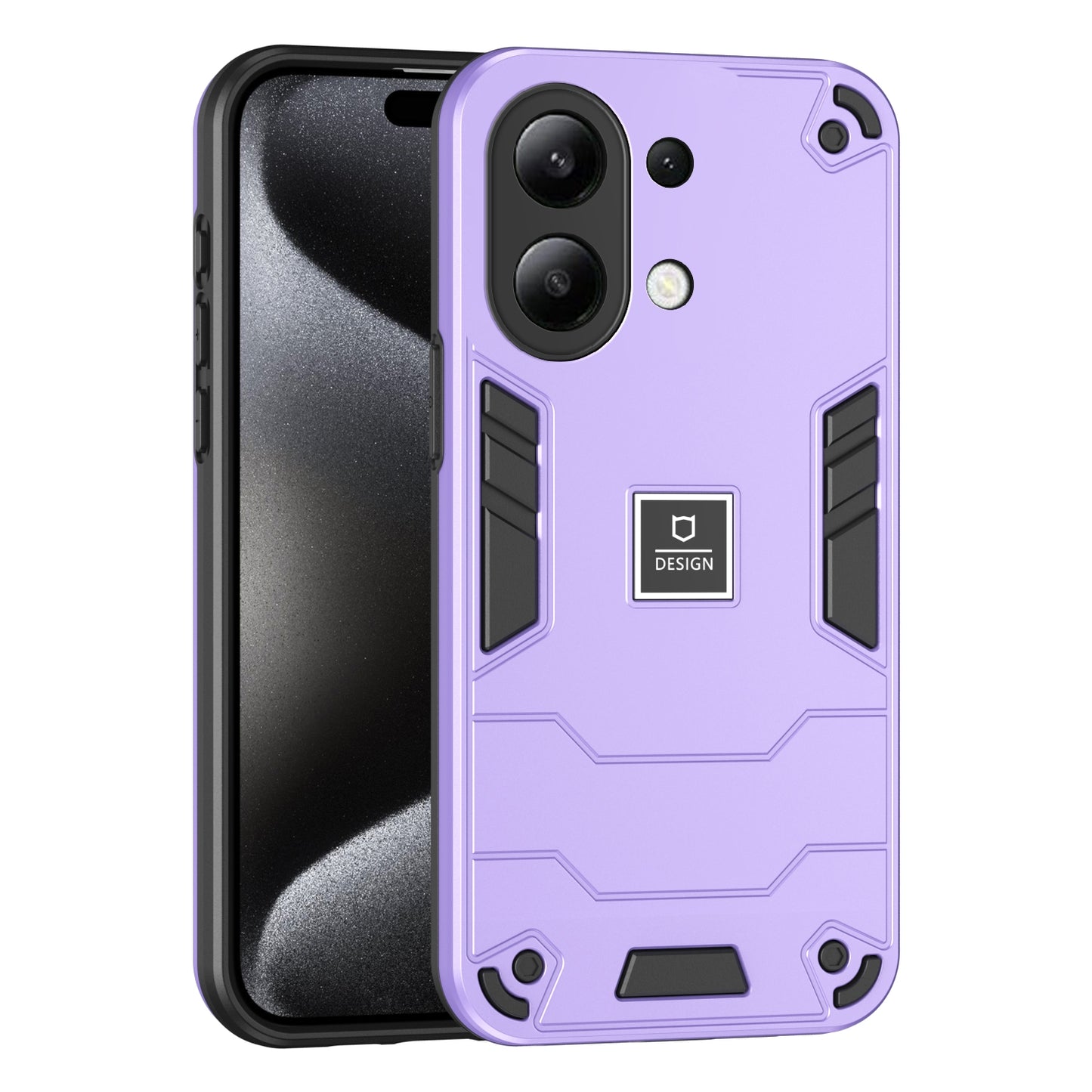 Xiaomi Redmi Note 13 4G Global Shockproof Phone Case with Dual-Layer Protection, TPU+PC Material, Durable, Stylish Design & Lightweight Structure