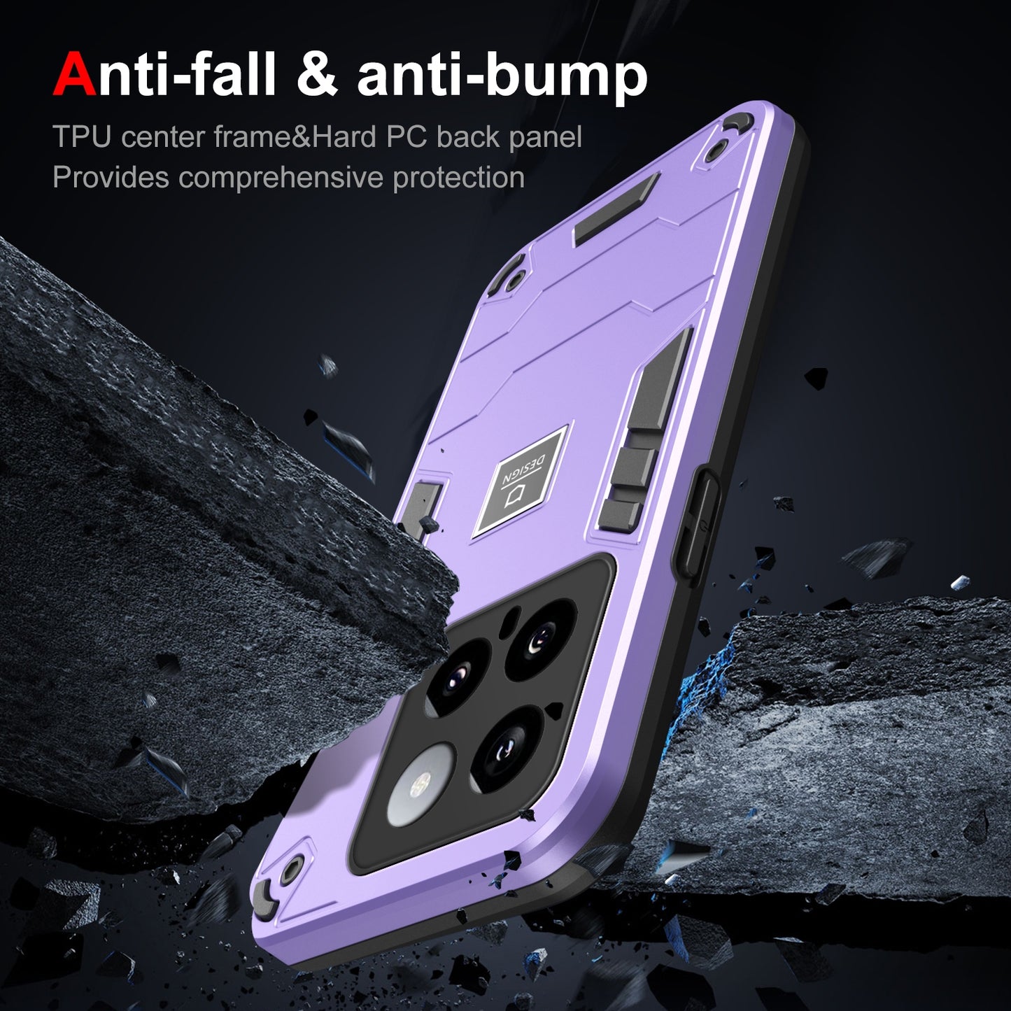 Xiaomi 14 Shockproof Phone Case with Dual-Layer Protection, TPU+PC Material, Durable, Stylish Design & Lightweight Structure