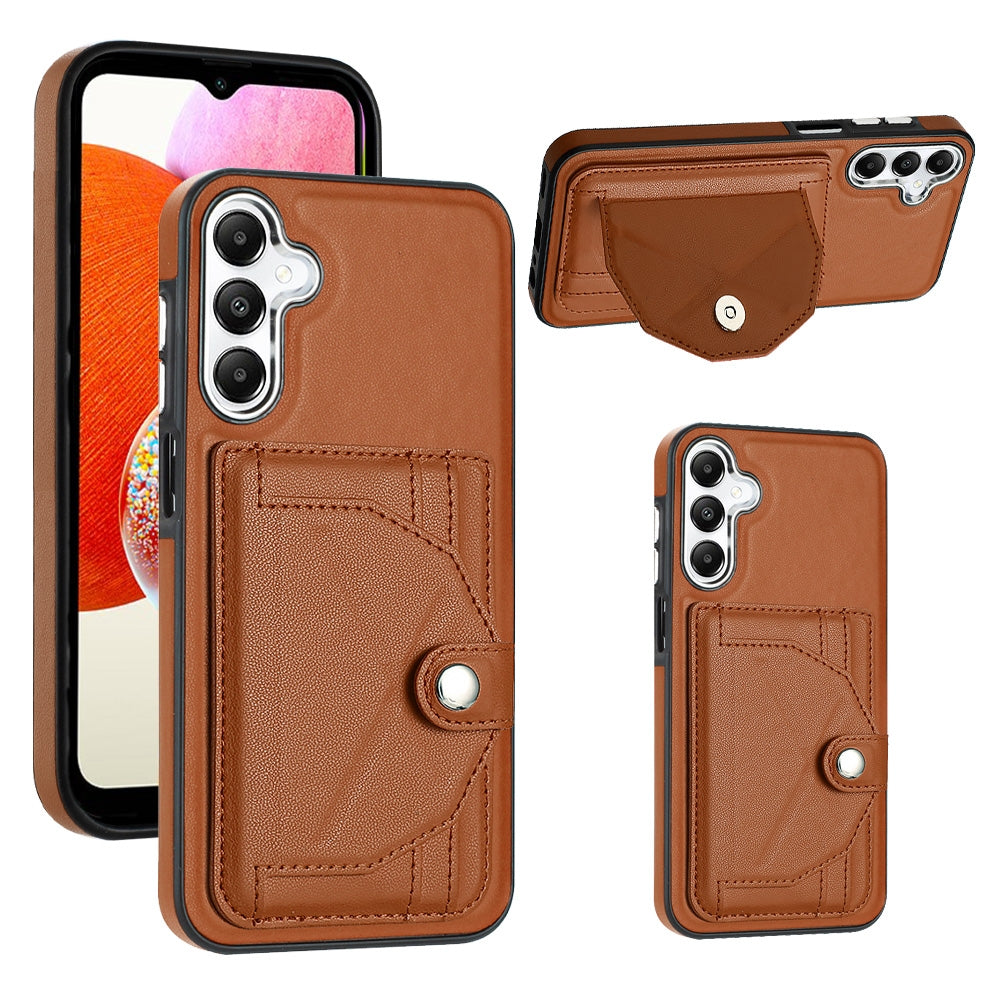 Samsung Galaxy A15 Leather Case - Shockproof with Card Holder, Durable Design