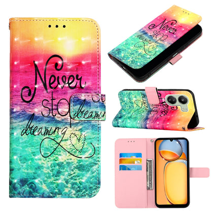 Xiaomi Redmi 13C Leather Flip Phone Case with 3D Painted Design, Card Holder, Wallet & Stand Function - Durable Protection & Easy Access