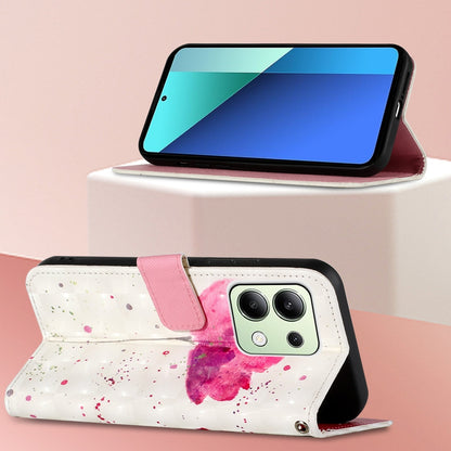Xiaomi Redmi Note 13 4G Global Leather Flip Phone Case with 3D Painted Design, Card Holder, Wallet & Stand Function - Durable Protection & Easy Access
