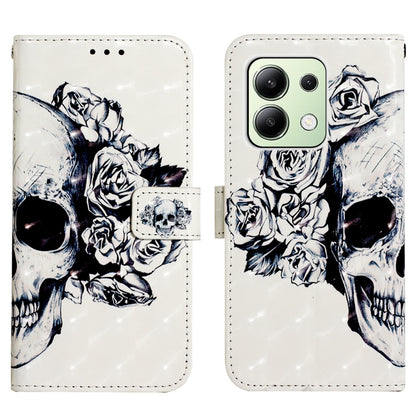 Xiaomi Redmi Note 13 4G Global Leather Flip Phone Case with 3D Painted Design, Card Holder, Wallet & Stand Function - Durable Protection & Easy Access