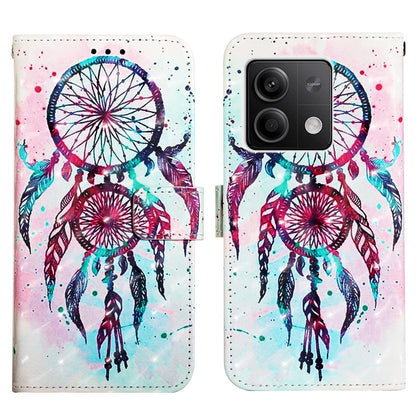 Xiaomi Redmi Note 13 5G Global Leather Flip Phone Case with 3D Painted Design, Card Holder, Wallet & Stand Function - Durable Protection & Easy Access