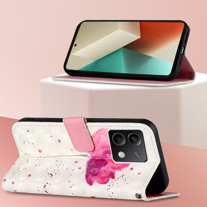 Xiaomi Redmi Note 13 5G Global Leather Flip Phone Case with 3D Painted Design, Card Holder, Wallet & Stand Function - Durable Protection & Easy Access