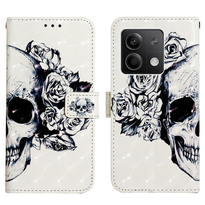 Xiaomi Redmi Note 13 5G Global Leather Flip Phone Case with 3D Painted Design, Card Holder, Wallet & Stand Function - Durable Protection & Easy Access