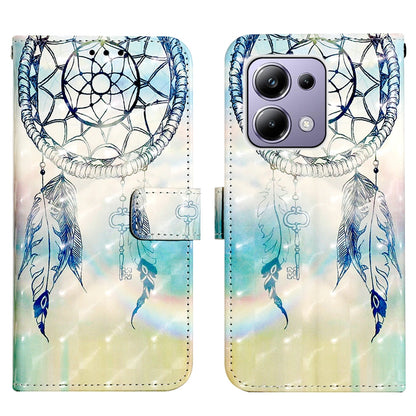 Xiaomi Redmi Note 13 Pro 4G Global Leather Flip Phone Case with 3D Painted Design, Card Holder, Wallet & Stand Function - Durable Protection & Easy Access