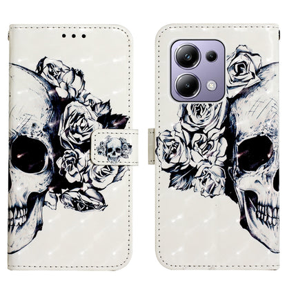 Xiaomi Poco M6 Pro 4G Leather Flip Phone Case with 3D Painted Design, Card Holder, Wallet & Stand Function - Durable Protection & Easy Access