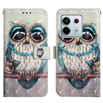 Xiaomi Redmi Note 13 Pro 5G Global Leather Flip Phone Case with 3D Painted Design, Card Holder, Wallet & Stand Function - Durable Protection & Easy Access