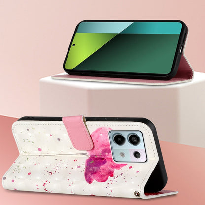 Xiaomi Redmi Note 13 Pro 5G Global Leather Flip Phone Case with 3D Painted Design, Card Holder, Wallet & Stand Function - Durable Protection & Easy Access