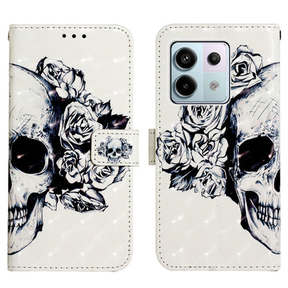 Xiaomi Redmi Note 13 Pro 5G Global Leather Flip Phone Case with 3D Painted Design, Card Holder, Wallet & Stand Function - Durable Protection & Easy Access