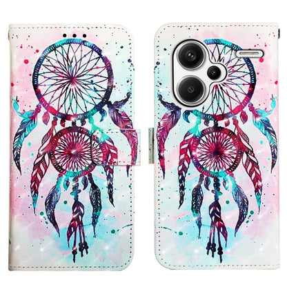 Xiaomi Redmi Note 13 Pro+ 5G Leather Flip Phone Case with 3D Painted Design, Card Holder, Wallet & Stand Function - Durable Protection & Easy Access