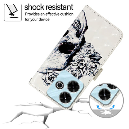 Xiaomi Redmi 13 4G Leather Flip Phone Case with 3D Painted Design, Card Holder, Wallet & Stand Function - Durable Protection & Easy Access