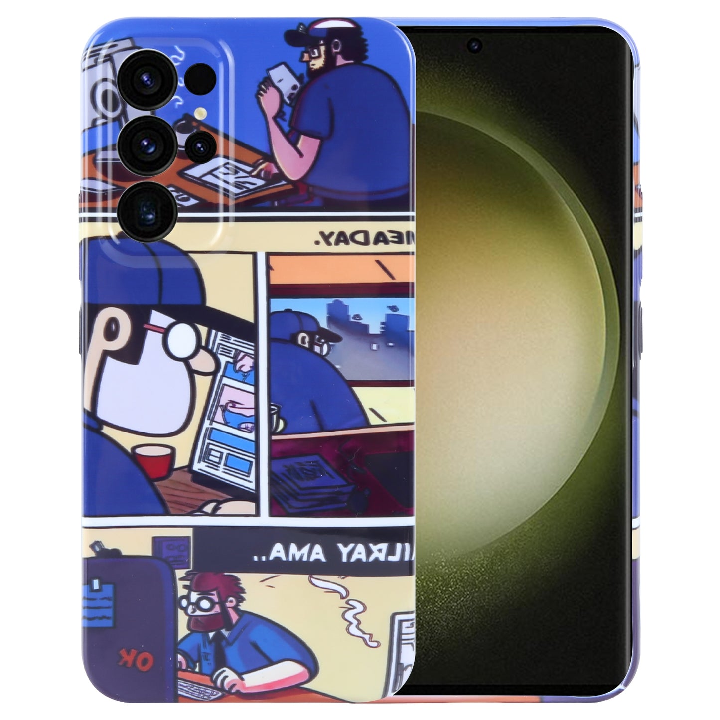 Samsung Galaxy S23 Ultra 5G Painted Pattern PC Phone Case with Precise Hole Design