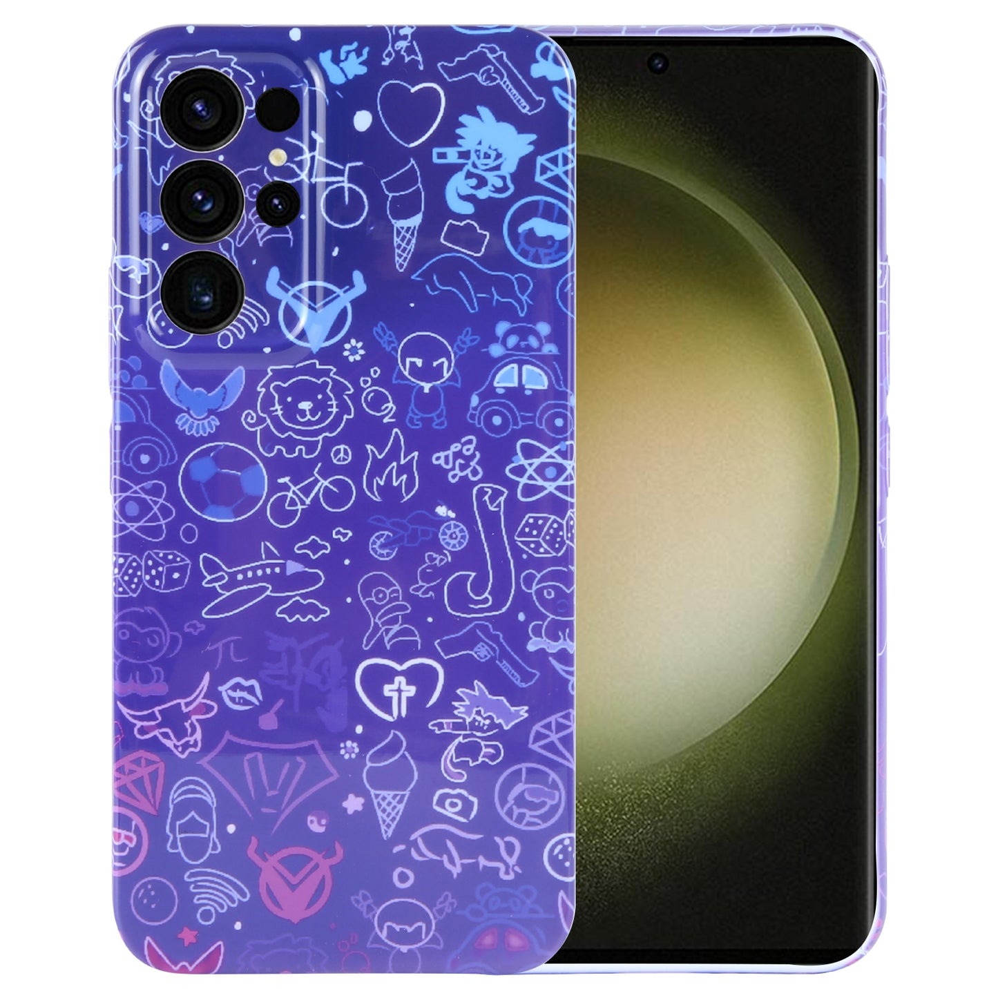 Samsung Galaxy S23 Ultra 5G Painted Pattern PC Phone Case with Precise Hole Design