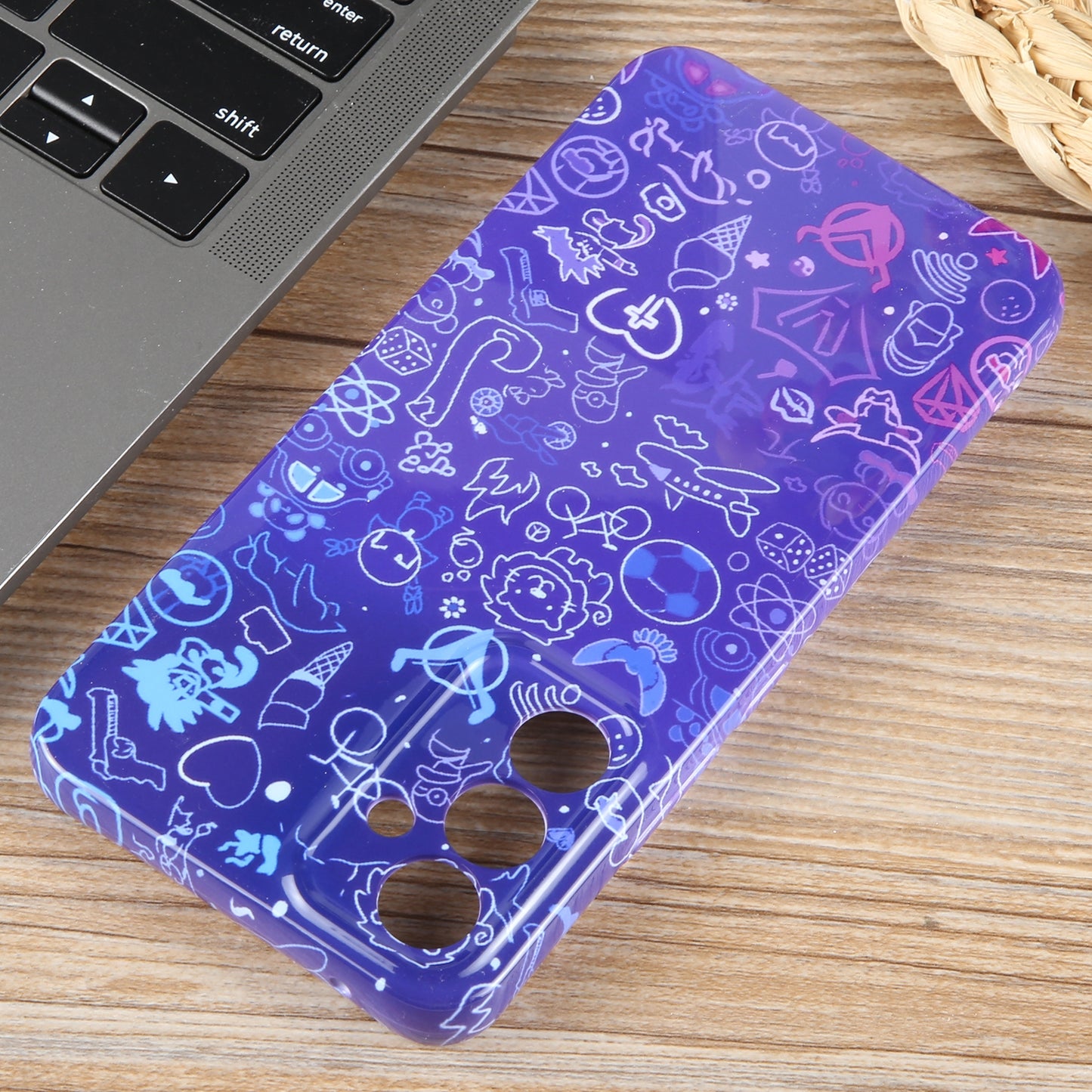 Samsung Galaxy S23 Ultra 5G Painted Pattern PC Phone Case with Precise Hole Design