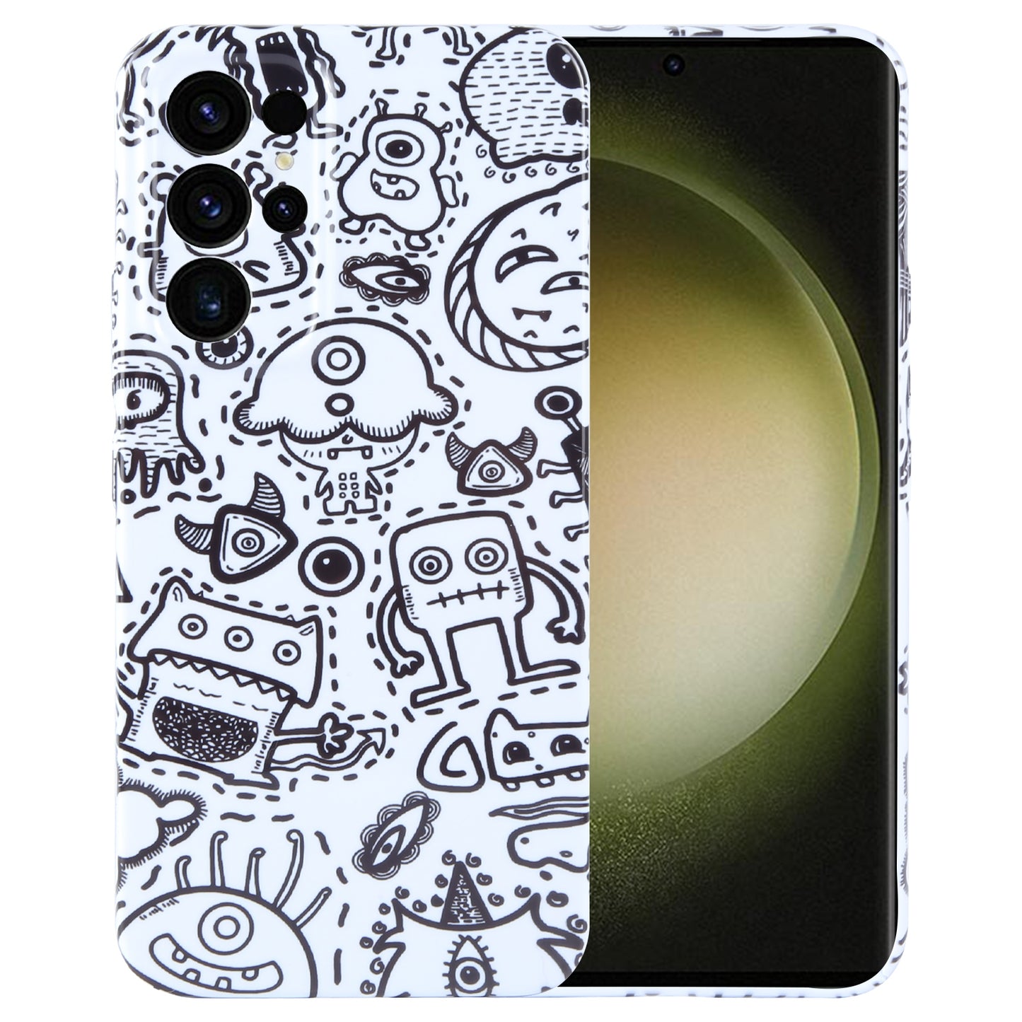 Samsung Galaxy S23 Ultra 5G Painted Pattern PC Phone Case with Precise Hole Design