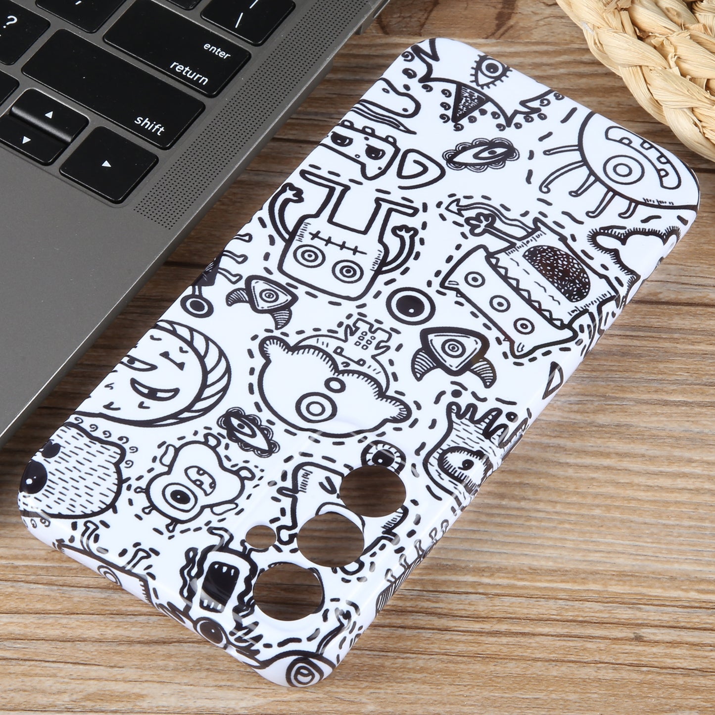 Samsung Galaxy S23 Ultra 5G Painted Pattern PC Phone Case with Precise Hole Design